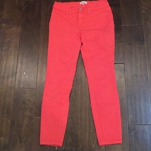 Coral skinny jeans